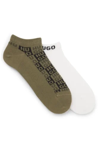 Zweierpack Logo-Socken in Knöchellänge