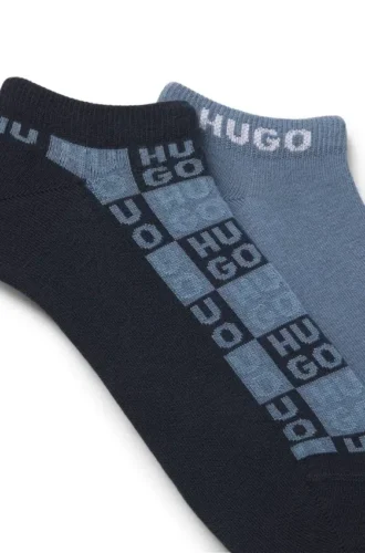 Zweierpack Logo-Socken in Knöchellänge