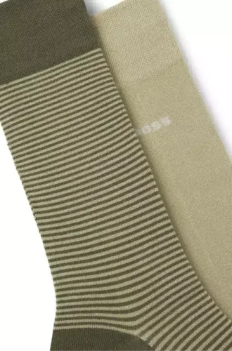 Zweierpack Logo-Socken in normaler Länge