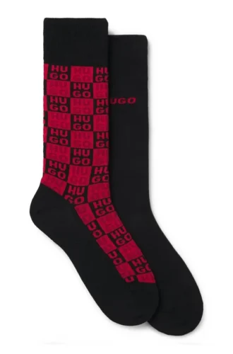 Zweierpack Logo-Socken in regulärer Länge