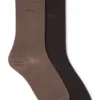 Zweierpack normaler Socken aus einer merzerisierten Baumwollmischung