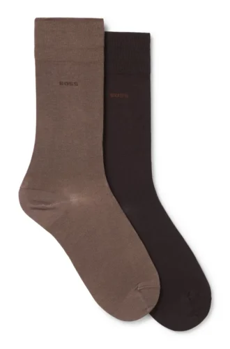 Zweierpack normaler Socken aus einer merzerisierten Baumwollmischung