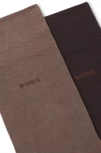 Zweierpack normaler Socken aus einer merzerisierten Baumwollmischung
