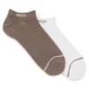 Zweierpack Socken aus Baumwollmischung in Knöchellänge
