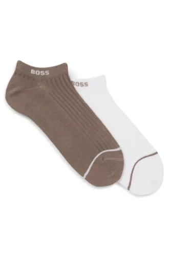 Zweierpack Socken aus Baumwollmischung in Knöchellänge