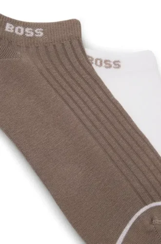 Zweierpack Socken aus Baumwollmischung in Knöchellänge