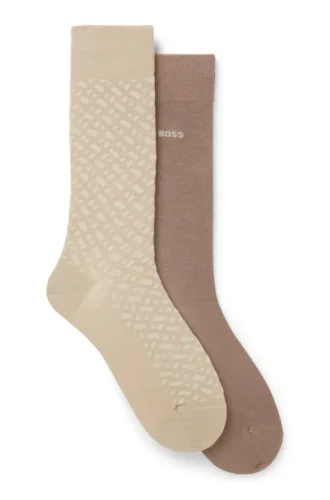 Zweierpack Socken aus Baumwollmischung in normaler Länge