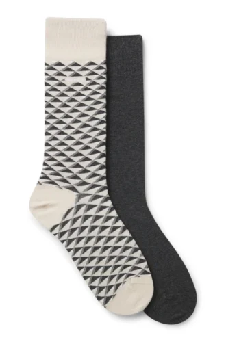 Zweierpack Socken aus Baumwollmischung in normaler Länge