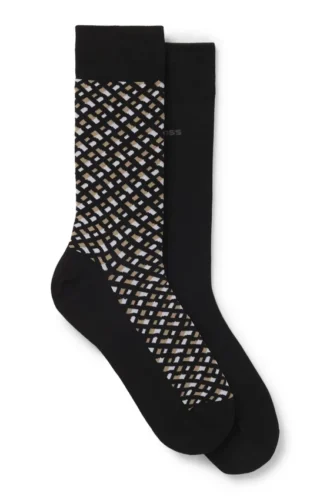 Zweierpack Socken aus Baumwollmischung in normaler Länge