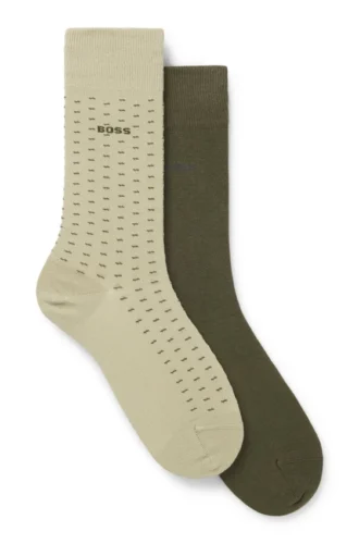 Zweierpack Socken aus Baumwollmischung in normaler Länge