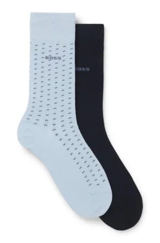 Zweierpack Socken aus Baumwollmischung in normaler Länge