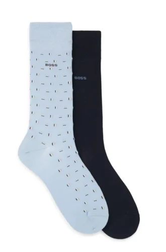 Zweierpack Socken aus Baumwollmischung in normaler Länge