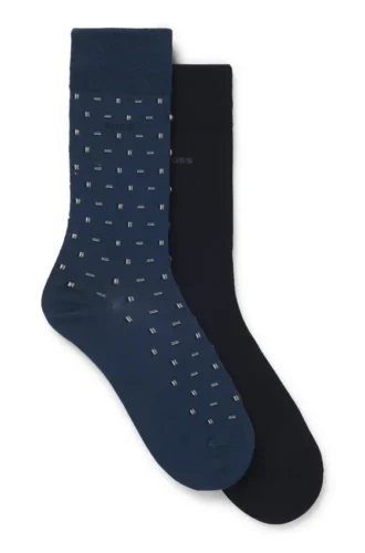 Zweierpack Socken aus Baumwollmischung in normaler Länge