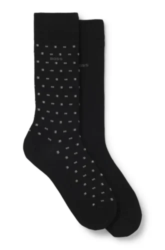 Zweierpack Socken aus Baumwollmischung in normaler Länge