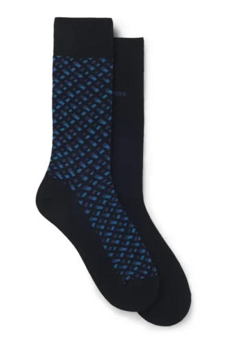 Zweierpack Socken aus Baumwollmischung in normaler Länge