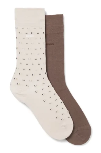 Zweierpack Socken aus Baumwollmischung in normaler Länge