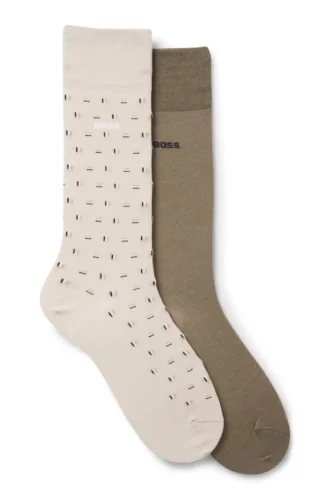 Zweierpack Socken aus Baumwollmischung in normaler Länge