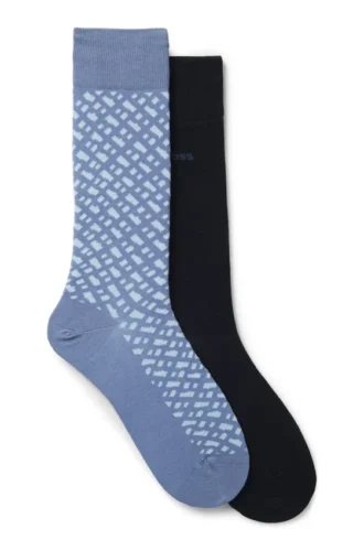 Zweierpack Socken aus Baumwollmischung in normaler Länge