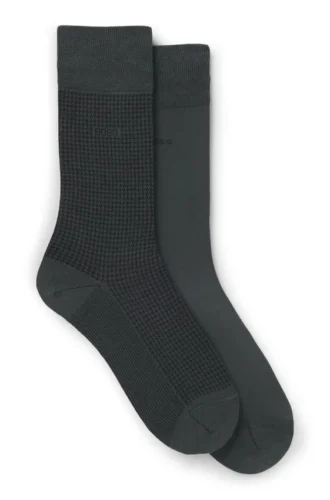Zweierpack Socken aus Baumwollmischung in normaler Länge