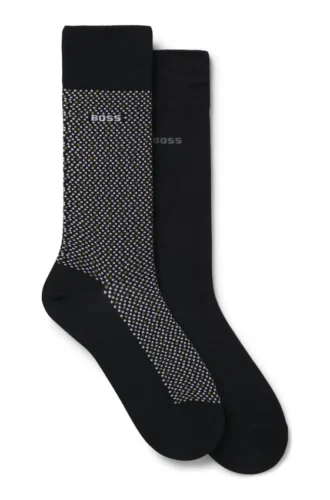 Zweierpack Socken aus Baumwollmischung in normaler Länge