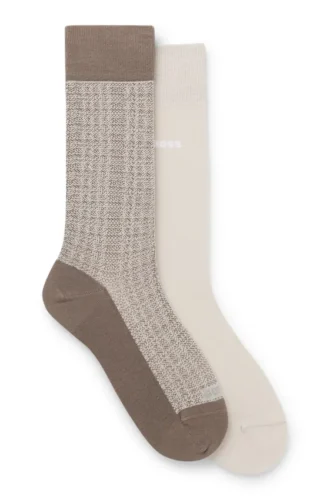 Zweierpack Socken aus Baumwollmischung in normaler Länge