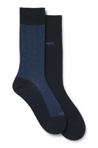 Zweierpack Socken aus Baumwollmischung in normaler Länge