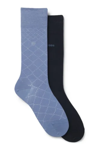 Zweierpack Socken aus Baumwollmischung in normaler Länge