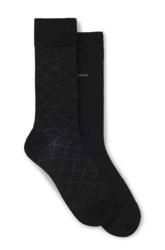 Zweierpack Socken aus Baumwollmischung in normaler Länge