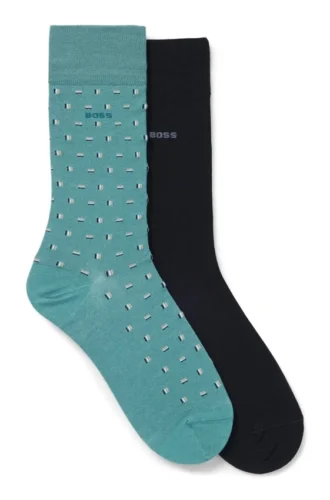 Zweierpack Socken aus Baumwollmischung in normaler Länge