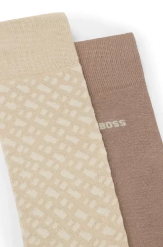 Zweierpack Socken aus Baumwollmischung in normaler Länge