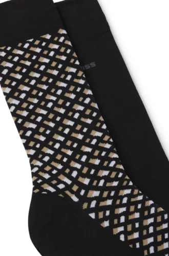 Zweierpack Socken aus Baumwollmischung in normaler Länge