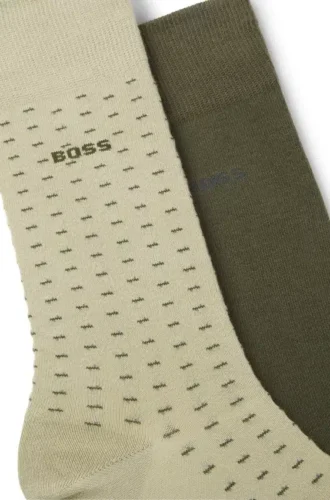 Zweierpack Socken aus Baumwollmischung in normaler Länge