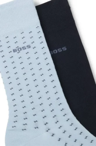 Zweierpack Socken aus Baumwollmischung in normaler Länge