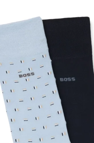 Zweierpack Socken aus Baumwollmischung in normaler Länge