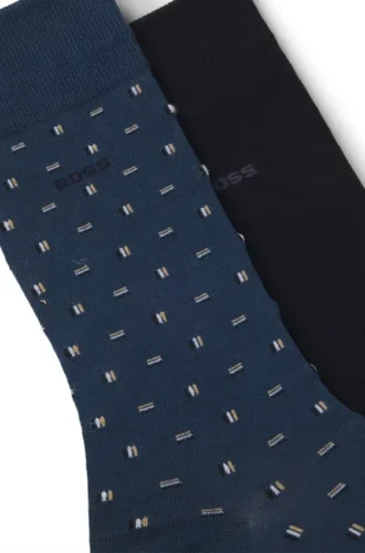 Zweierpack Socken aus Baumwollmischung in normaler Länge
