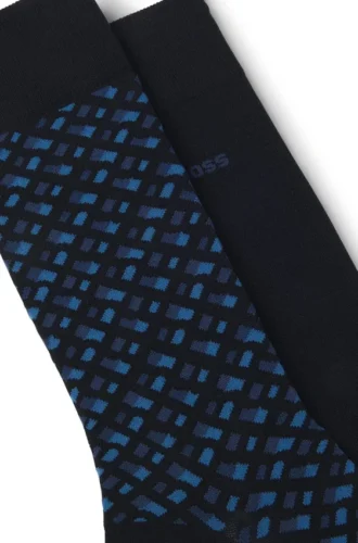 Zweierpack Socken aus Baumwollmischung in normaler Länge