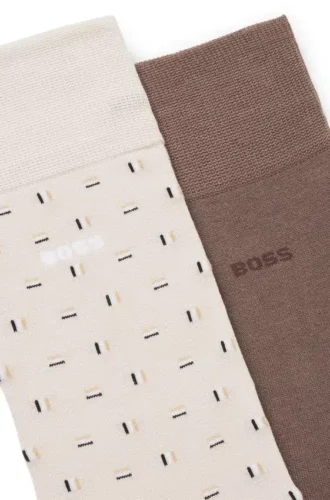 Zweierpack Socken aus Baumwollmischung in normaler Länge