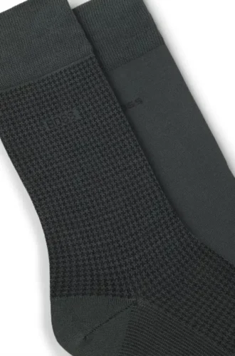 Zweierpack Socken aus Baumwollmischung in normaler Länge