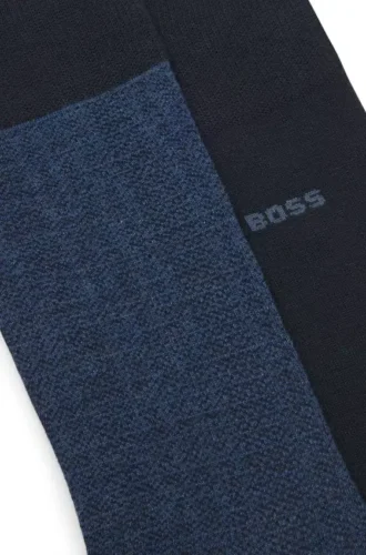 Zweierpack Socken aus Baumwollmischung in normaler Länge