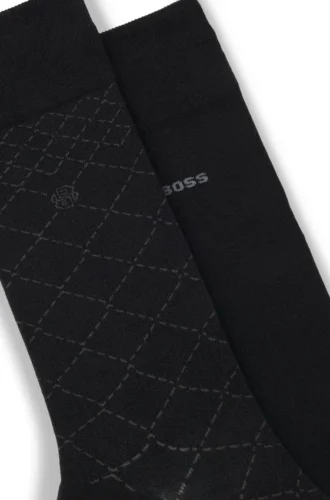 Zweierpack Socken aus Baumwollmischung in normaler Länge