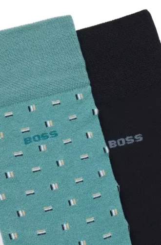 Zweierpack Socken aus Baumwollmischung in normaler Länge