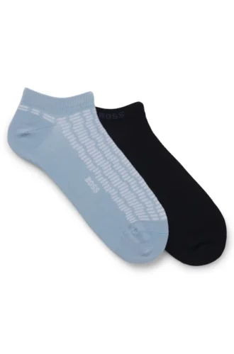 Zweierpack Socken aus Baumwollmischung mit Logos