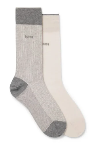 Zweierpack Socken aus merzerisierter Baumwolle in normaler Länge