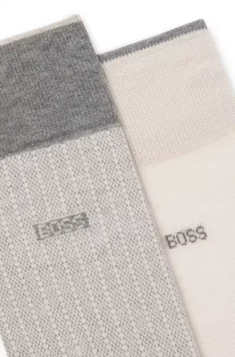 Zweierpack Socken aus merzerisierter Baumwolle in normaler Länge