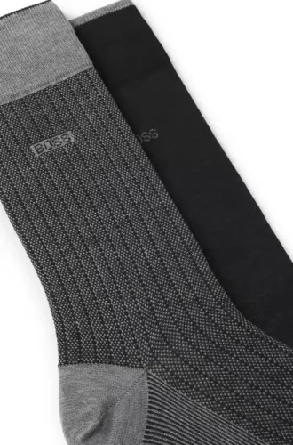 Zweierpack Socken aus merzerisierter Baumwolle in normaler Länge