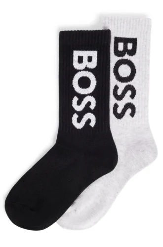 Zweierpack Socken für Kinder mit kontrastierendem Logo