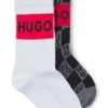 Zweierpack Socken für Kinder mit roten Logo-Etiketten Zweierpack Socken für Kinder mit roten Logo-Etiketten