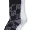 Zweierpack Socken für Kinder mit roten Logo-Etiketten Zweierpack Socken für Kinder mit roten Logo-Etiketten
