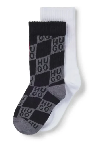 Zweierpack Socken für Kinder mit roten Logo-Etiketten