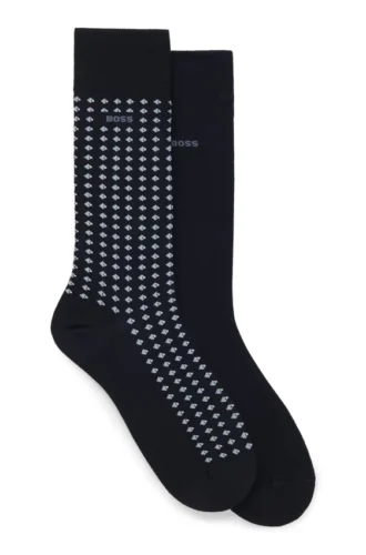 Zweierpack Socken in normaler Länge aus merzerisierter Baumwolle